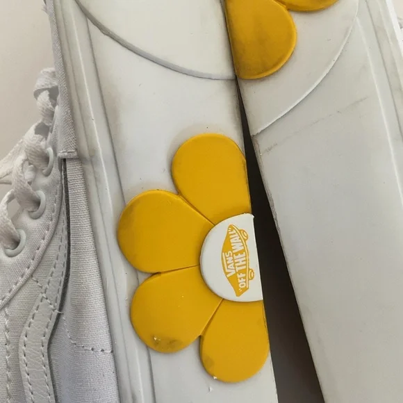 Vans Sk8 Hi Top Tapered Stackform OSF sneakers white with yellow daisy size 7 - Picture 11 of 16